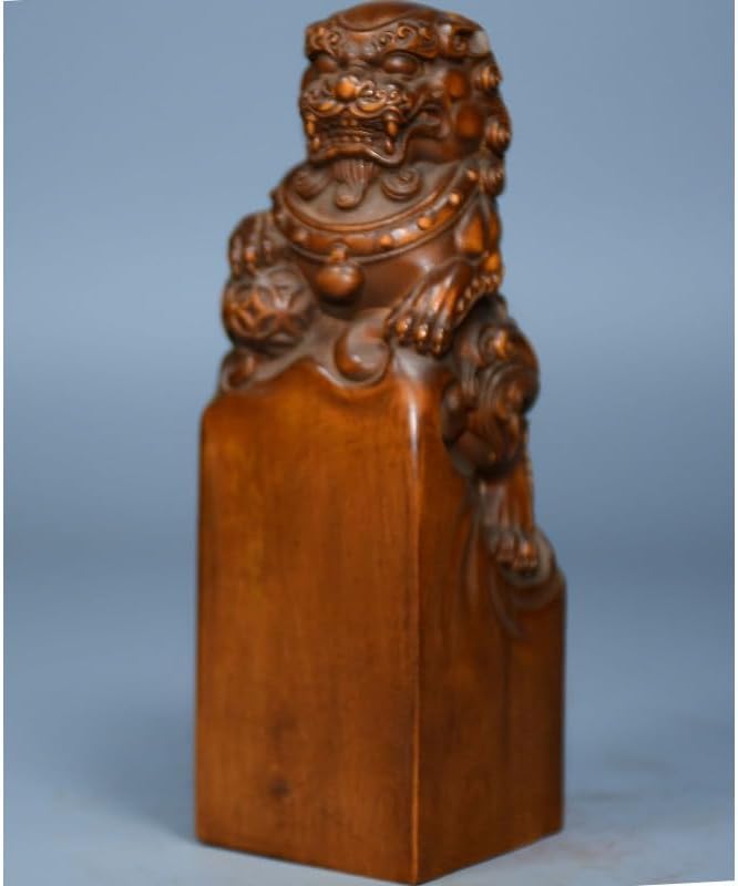 LimpaC Boxwood Animal Beast Wealth Seal Statue