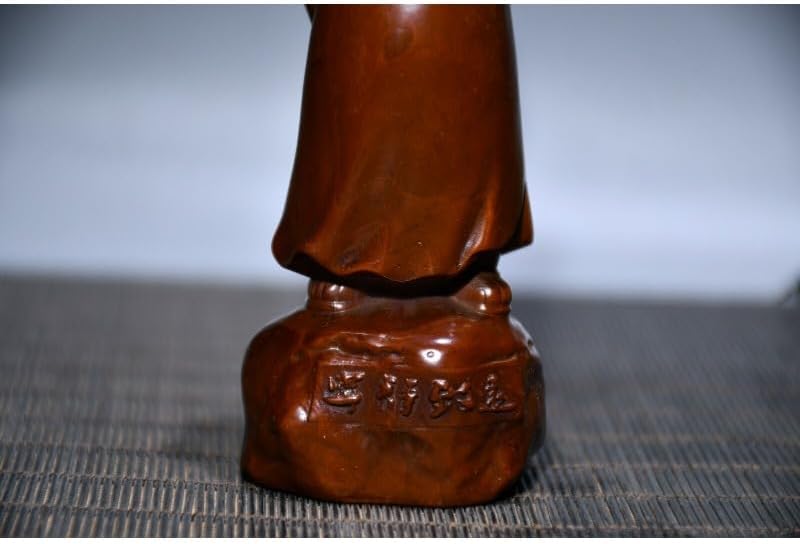 LimpaC Handmade Boxwood Meditation Monk Statue