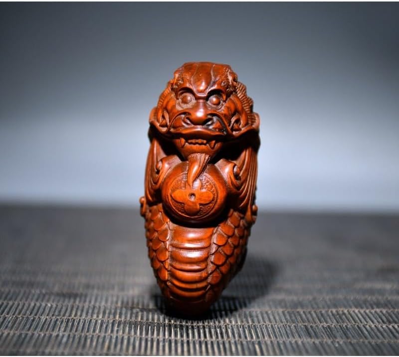 LimpaC Collection Boxwood Fish-Changed Dragon Statue