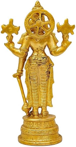 Statuestudio Lord Vishnu Standing Idol 8 Inch Brass