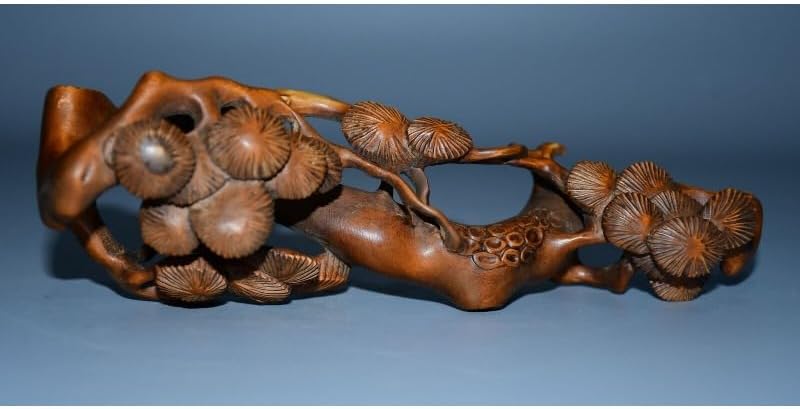 Handcrafted Boxwood Ganoderma Tree Stool Statue