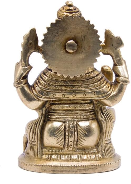 Statuestudio Brass Ganesha Idol Decor Golden Finish Statue
