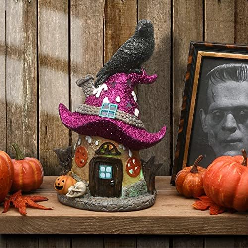 Pre-Lit Haunted Mushroom House Decoration LED Lights 10 Inches