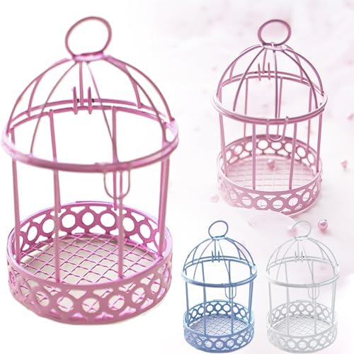 Modern Mini Bird Cage Sculptures for Home Decor