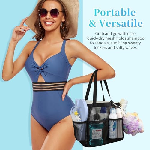 CUBETASTIC Upgraded Mesh Shower Caddy - Black