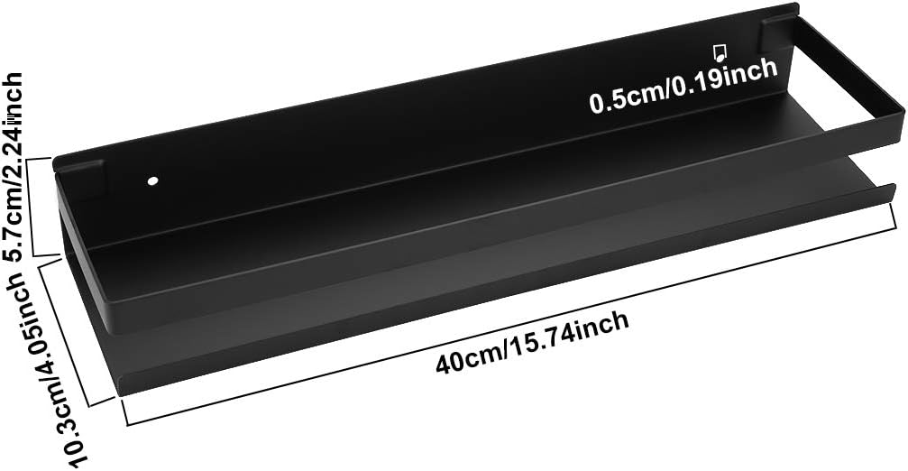 OwnMy Stainless Steel Shower Shelf 16 Inch Black