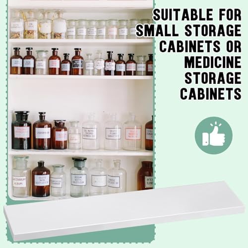 4 Pcs 135 Inch White Medicine Cabinet Shelves Replacement