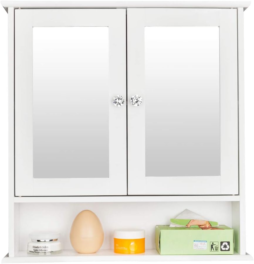 Kcelarec Wall Mounted Medicine Cabinet with Mirror 1