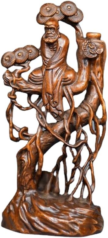 LimpaC Mini Boxwood Arhat Meditation Statue