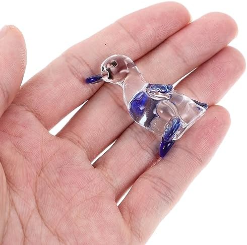VOSAREA Crystal Desk Decor 4pcs Miniature Figurine Set