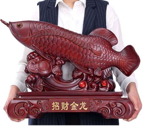 Large Feng Shui Resin Fish Statue for Wealth and Prosperity