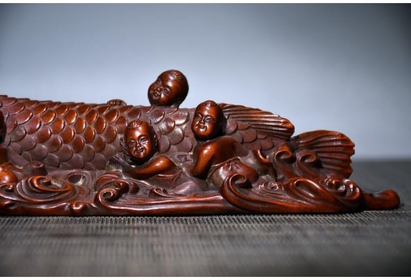 Handcrafted Boxwood Bamboo Meditating Statue