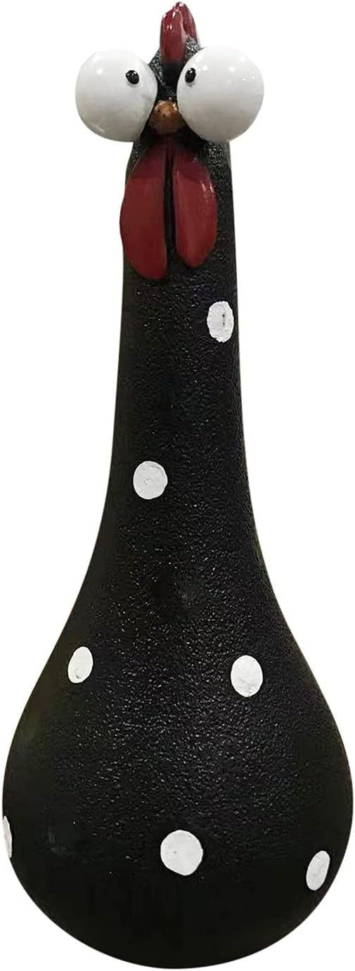 Resin Silly Chicken Decor Figurine Home Sculpture