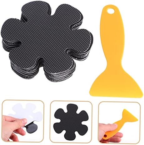 PRETYZOOM 20Pcs Flower Shaped Non-Slip Bath Stickers
