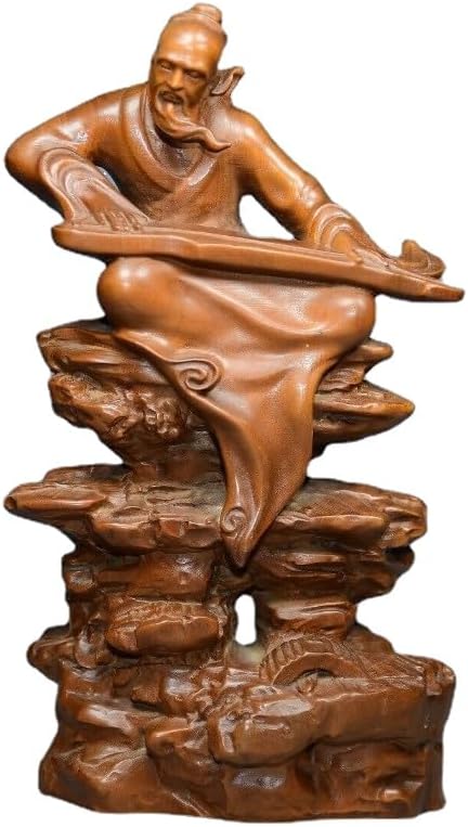 LimpaC Handmade Boxwood Piano Playing Statue