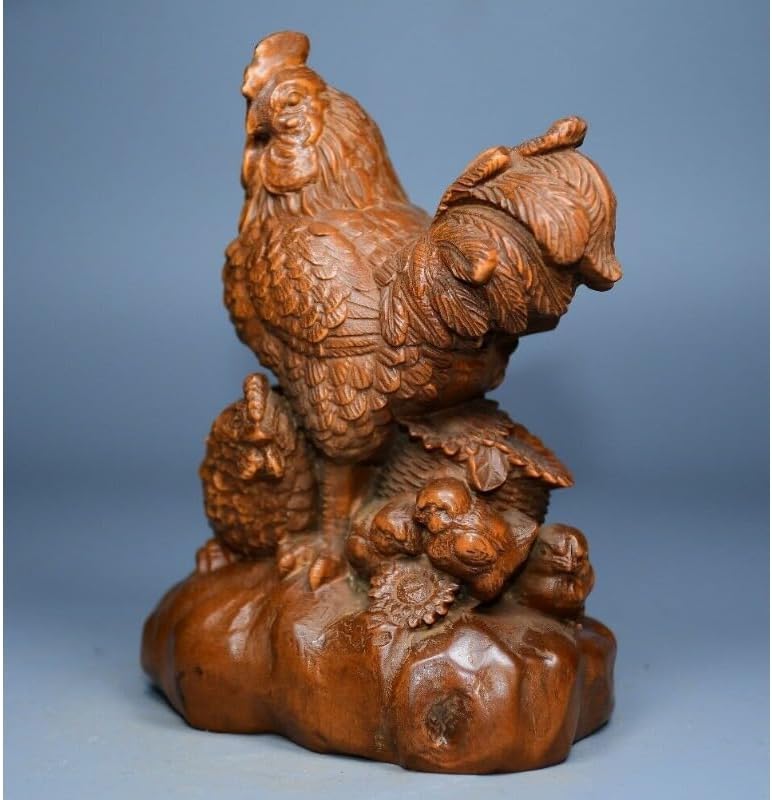 LimpaC Collection Boxwood Lovable Animal Cock Statue