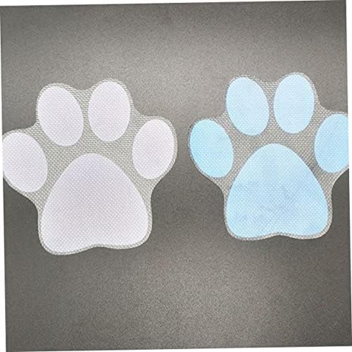 Ciieeo 4pcs Cartoon Dog Footprint Bath Decals
