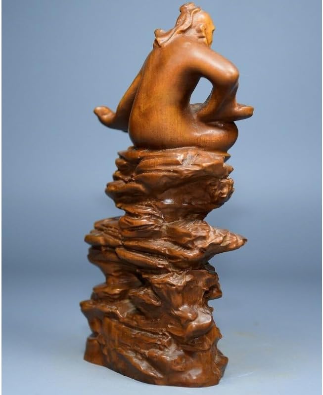 LimpaC Handmade Boxwood Piano Playing Statue