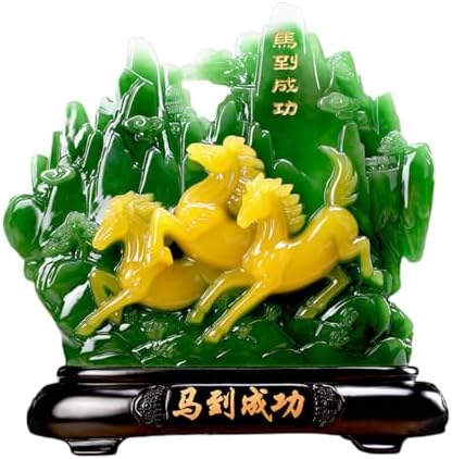Feng Shui Wealth Statue - Jade 3 Yang Kai Tai Resin Ornament
