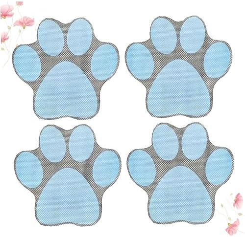 Ciieeo 4pcs Cartoon Dog Footprint Bath Decals