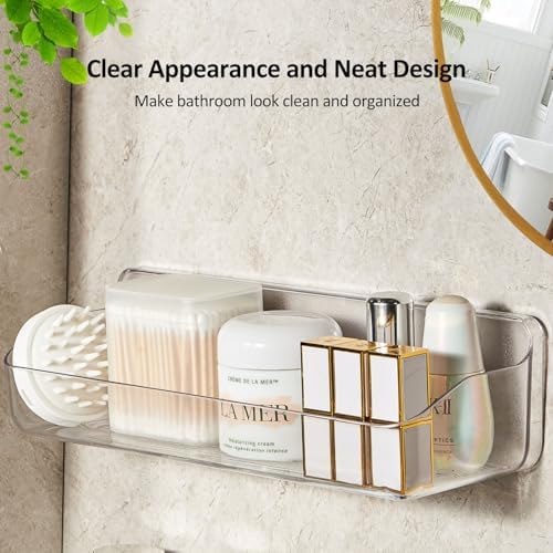 Batheer 126 Acrylic Shower Shelves No Drill Peel and Stick