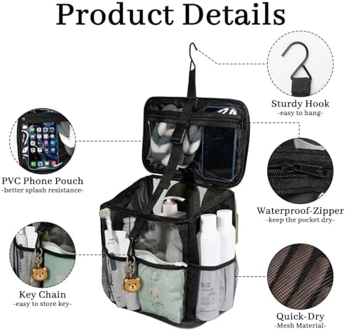 Lemoobolsa Mesh Shower Caddy Black
