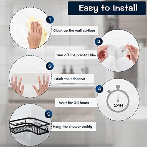 AKTECKE Shower Caddy Replacement Stickers 4 Pack