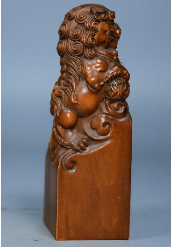 LimpaC Boxwood Animal Beast Wealth Seal Statue