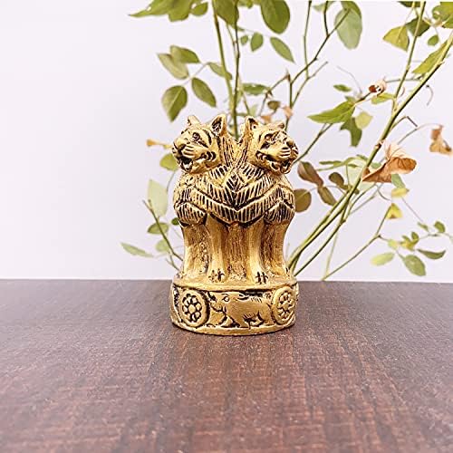Bharat Haat Brass Ashoka Stambh Decorative Sculpture