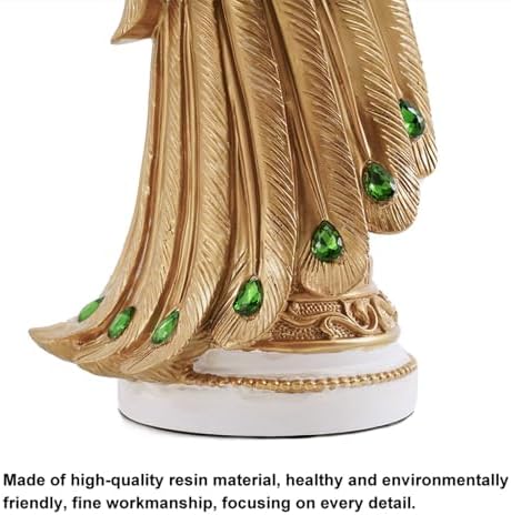 Homary 276 Peacock Statue White Gold Resin Sculpture