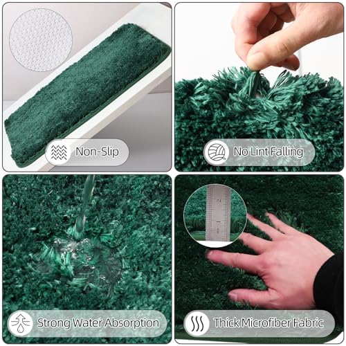 XLHOMO Dark Green Bathroom Accessory Set 24PC 1