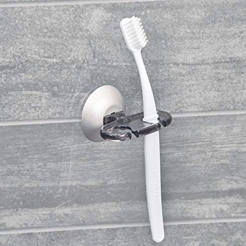 InterDesign iDesign Ultra Power Lock Suction Toothbrush Holder Gray