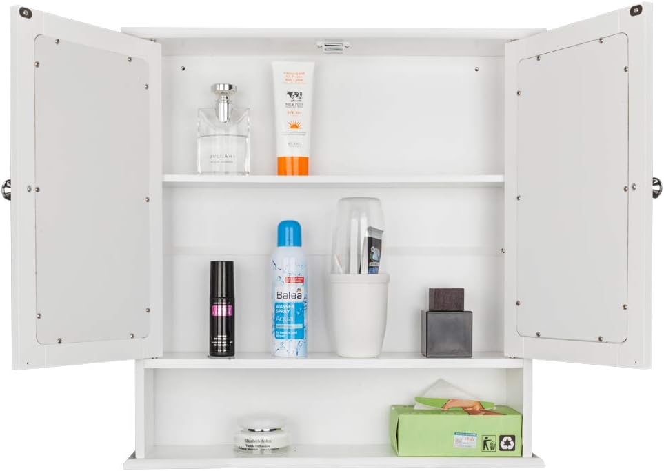 Kcelarec Wall Mounted Medicine Cabinet with Mirror 1