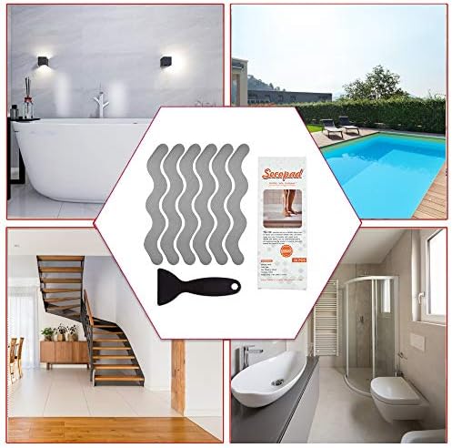 36 PCS Anti-Slip Shower Stickers with Premium Scraper