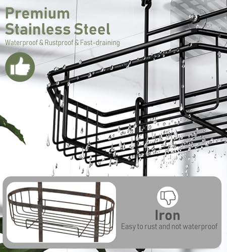 WXCGX Hanging Shower Caddy with 2 Baskets and Hooks