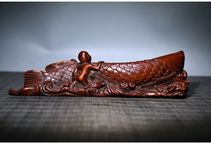 Handcrafted Boxwood Bamboo Meditating Statue