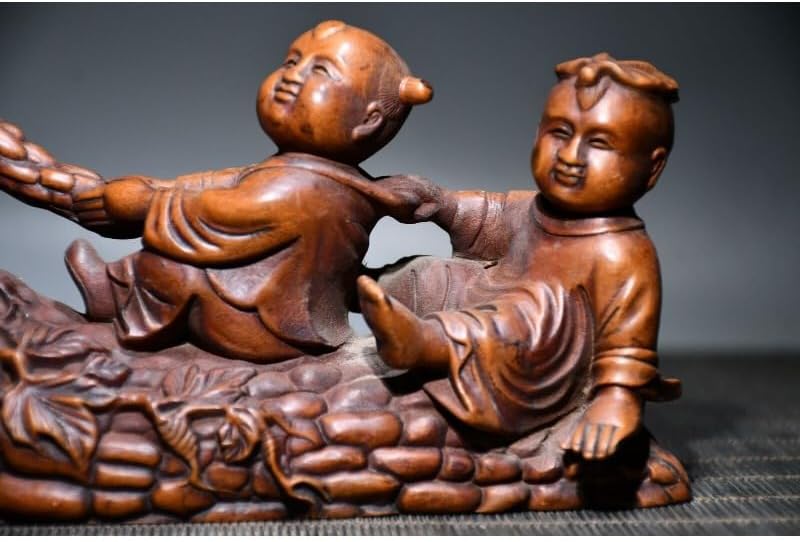 LimpaC Handmade Boxwood Bittermelone Statue Decor