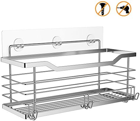 ODesign Transparent Adhesive for Shower Caddy Basket and Bathroom Shelf 2 Pack