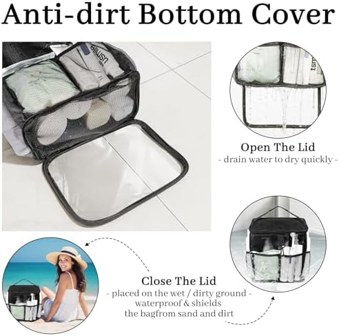 Lemoobolsa Mesh Shower Caddy Black
