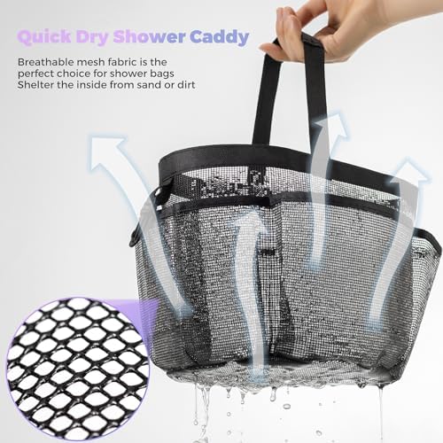 Mesh Shower Caddy Portable with 8 Pockets 1