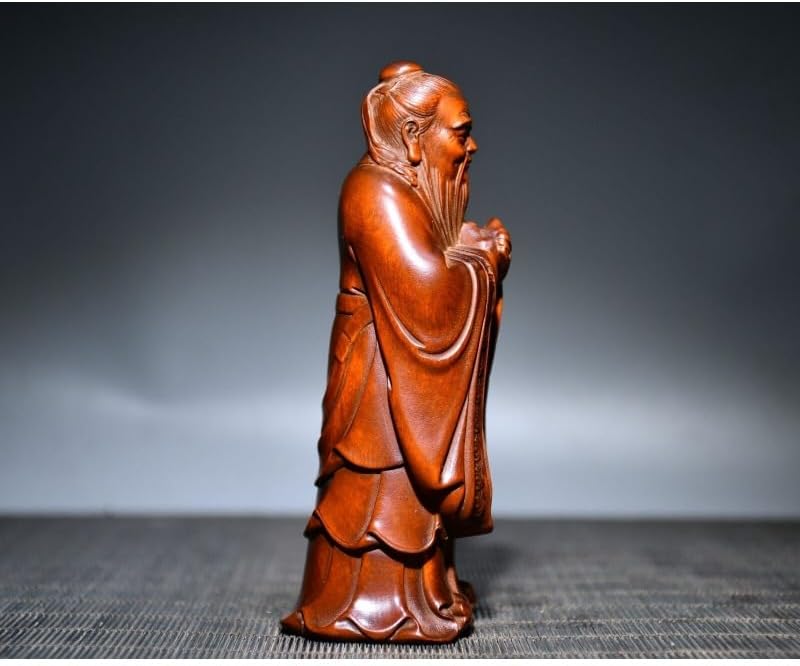 Handcrafted Boxwood Confucius Statue for Home Decor 1