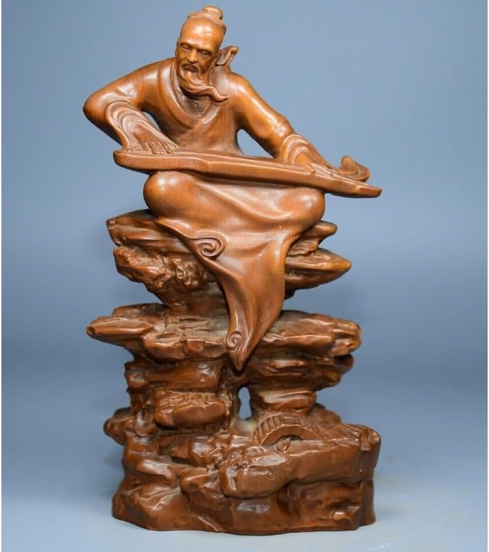 LimpaC Handmade Boxwood Piano Playing Statue