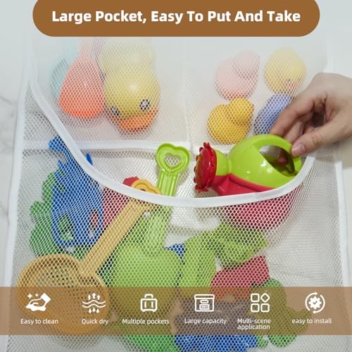 EMLTHORY 2PCS Mesh Shower Organizer with Pockets