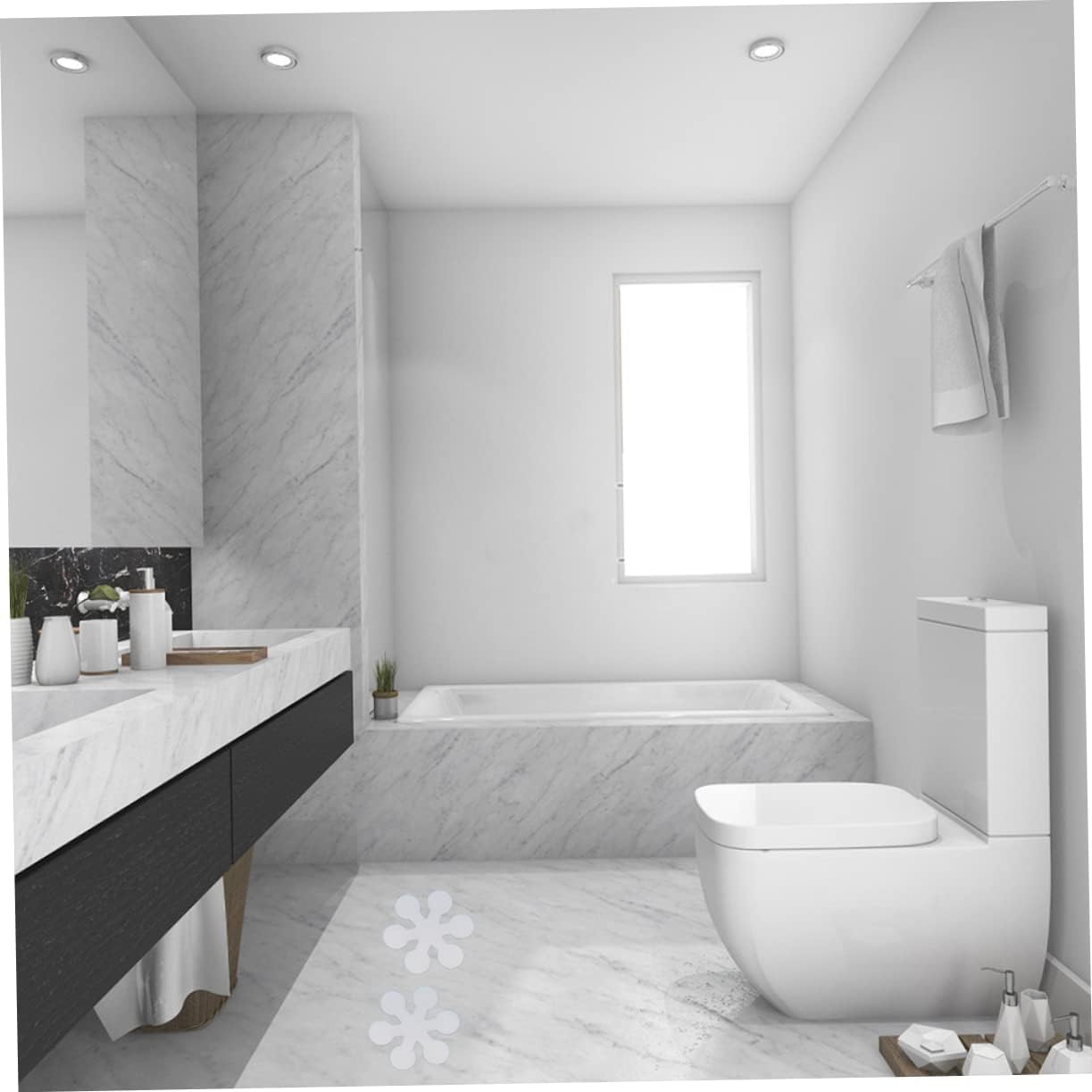 Ciieeo Non-Slip Bath Treads with Snowflake Design 20 Pcs 1
