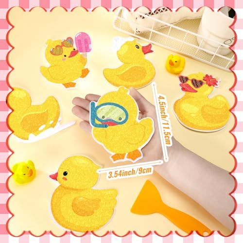 Yaomiao 24 Pcs Duck Non Slip Bathtub Stickers