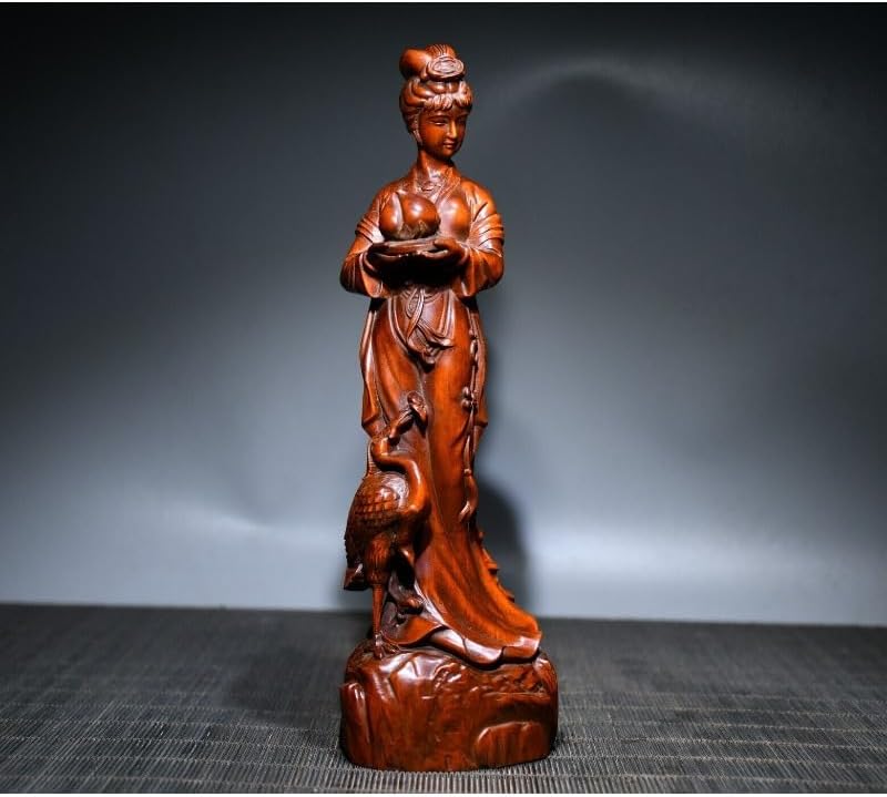 LimpaC Handcrafted Boxwood Ma Gu Longevity Statue