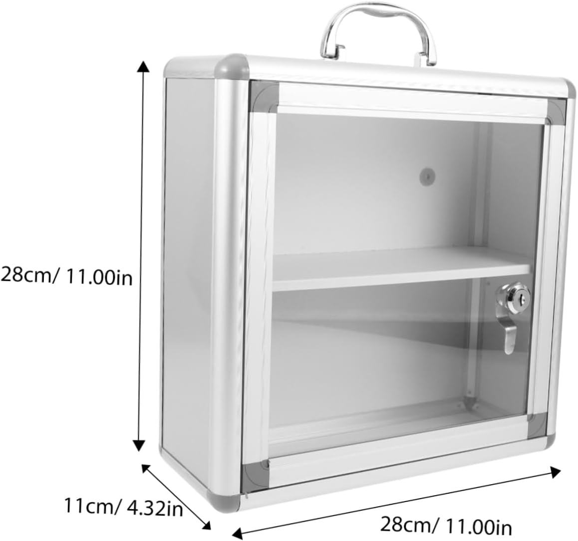 Wall Mounted Medicine Cabinet with Transparent Panel