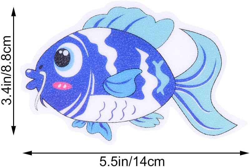 8pcs Stickers Anti-Slip Cartoon Fish Bat Decals