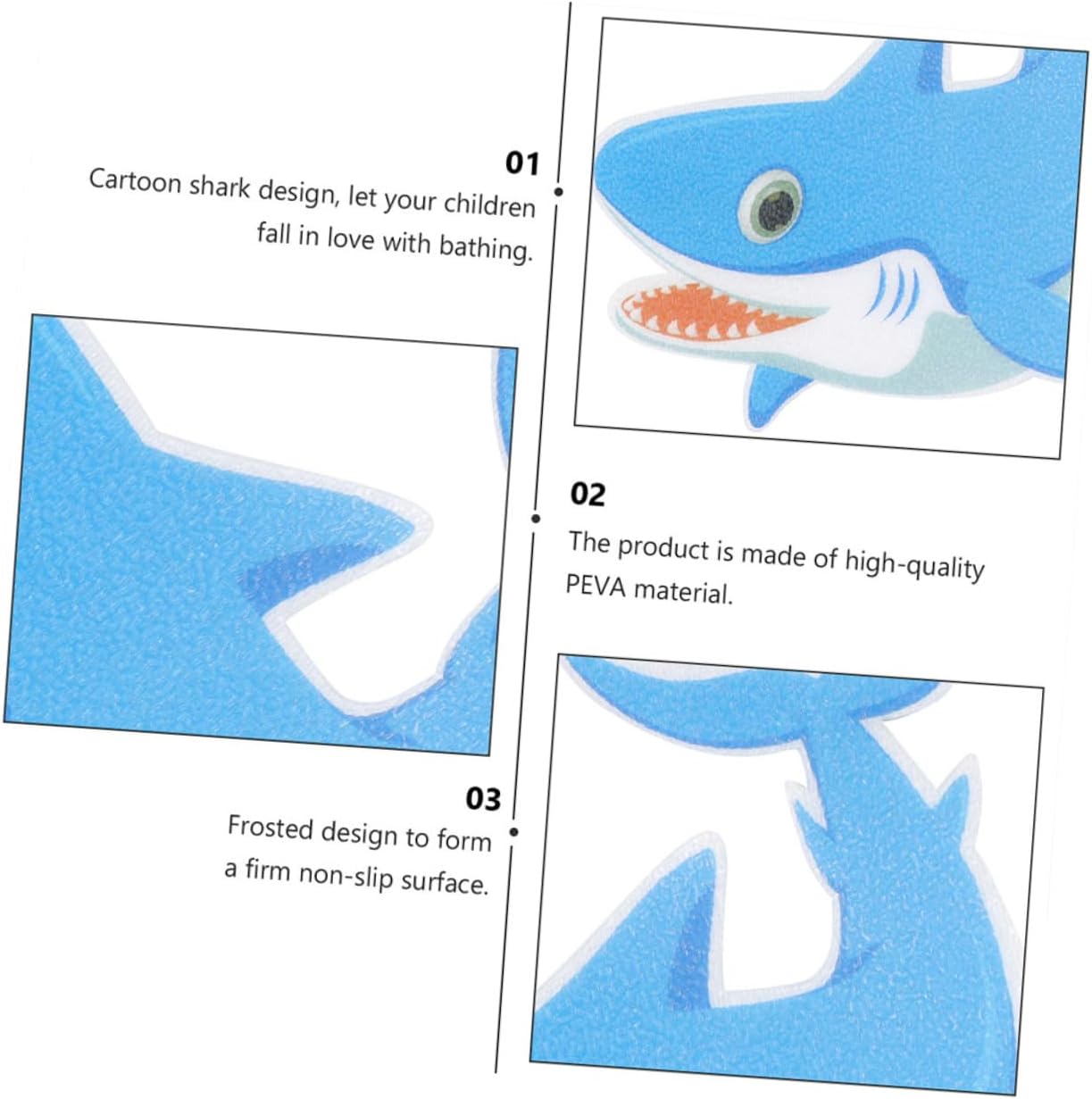 Ciieeo Non-Slip Waterproof Bathtub Stickers with Cartoon Design