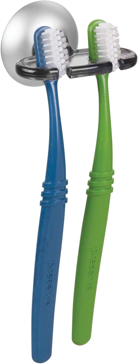 InterDesign iDesign Ultra Power Lock Suction Toothbrush Holder Gray